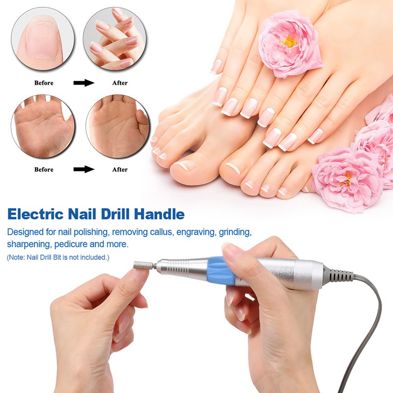Anself 30000RPM Electric Nail Drill Pen Nail Drill Handle Handpiece