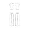 Simplicity Misses' Scrub Bottom and Top Packet, Code 9276 Sewing