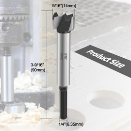 9/16 Inch Forstner Bit for Woodworking,9/16" Forstner Drill Bit for Wood,Wood Drill Bit Woodworking Hinge Cutter Tool for Woods Plywood Plastic
