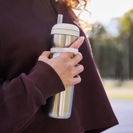 Mepal - Twist Sport Thermal Water Bottle - Leak-proof - Drinking without tipping bottle - Vacuum insulated: 24 hours hot / 12 hours cold - Water bottle - 600 ml - Moss green