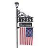 Boardwalk Customized Double Sided Reflective Address Sign with Name Rider,