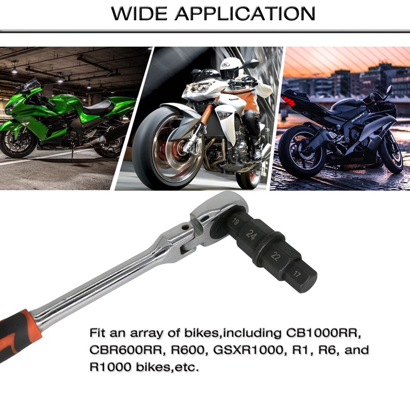 ReluxGo Motorcycles Hex Axle Tool Steady Hex Bit Socket Set