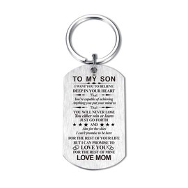 Inspirational Gift for Son Daughter from Mom Dad I Want You to Believe Keychain Ring for Birthday