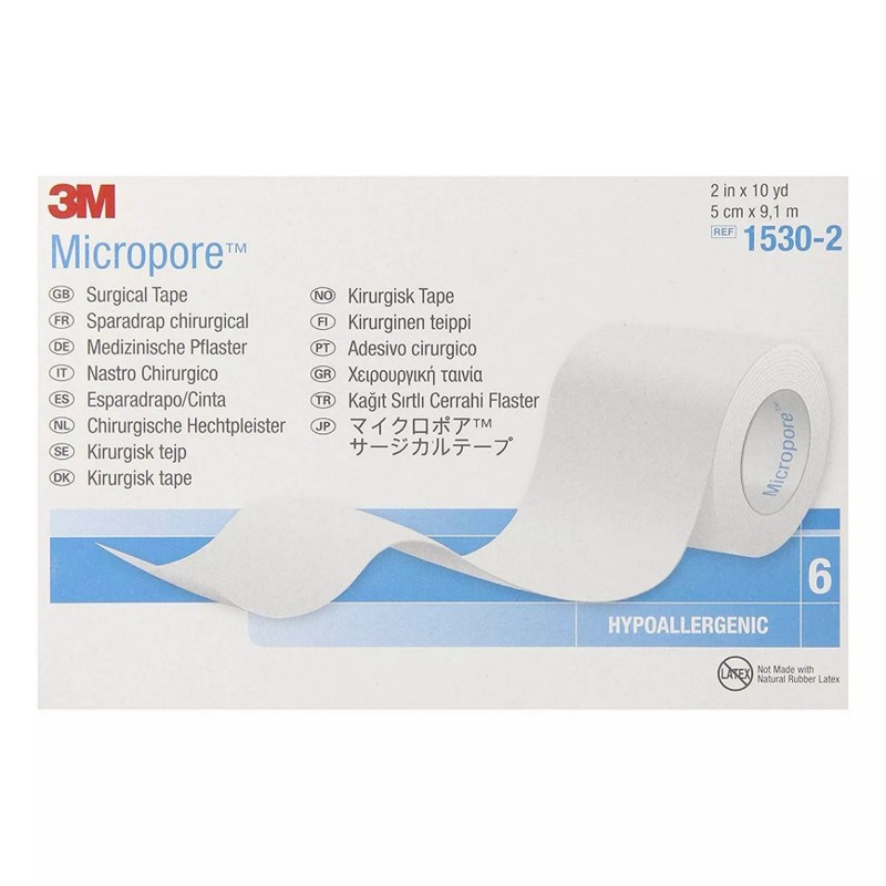 3M Micropore Medical Surgical Tape 1530-2 Skin Friendly 2" X