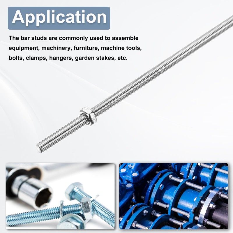 MECCANIXITY Fully Threaded Rod M5 x 250mm 0.8mm Thread Pitch