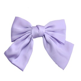 SEVENHEAD Bow Hair Clips Purple Duckbilled Clip 1 Pack Barrettes Large Big Oversized Knot Bowknot Satin French Barrettes Snap Hair Clips Ponytail Holders Accessories for Women Girls Teens