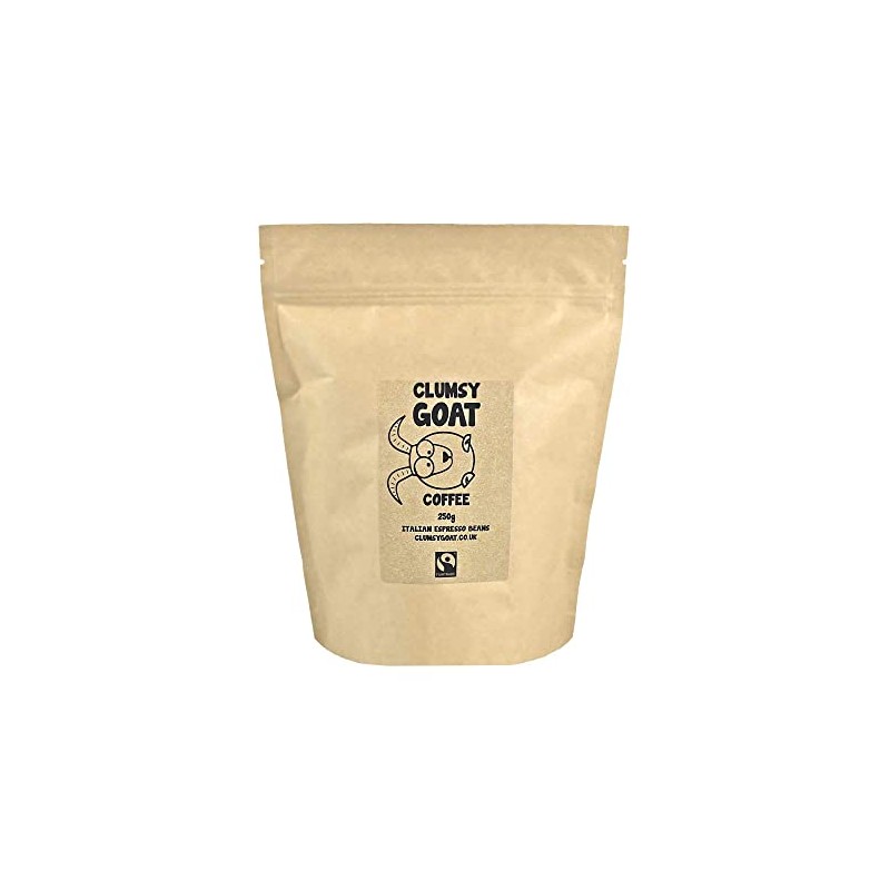 Clumsy Goat Fairtrade Italian Espresso Whole Coffee Beans - 100%