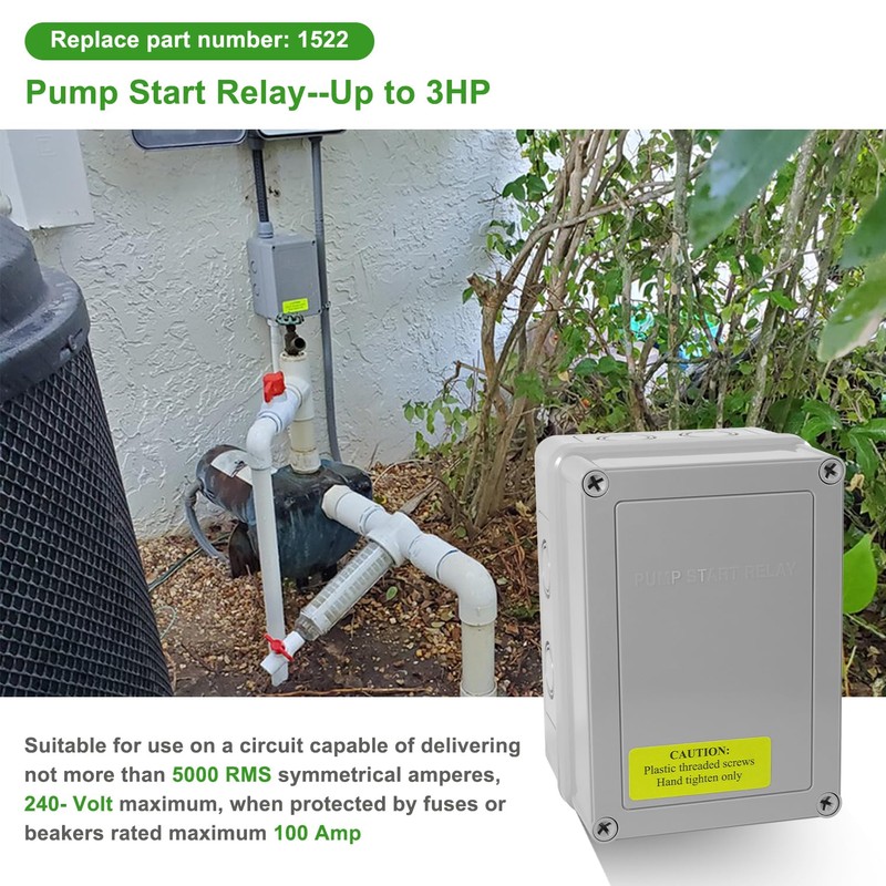 1522 Pump Start Relay with Enclosure 3 HP / 110V