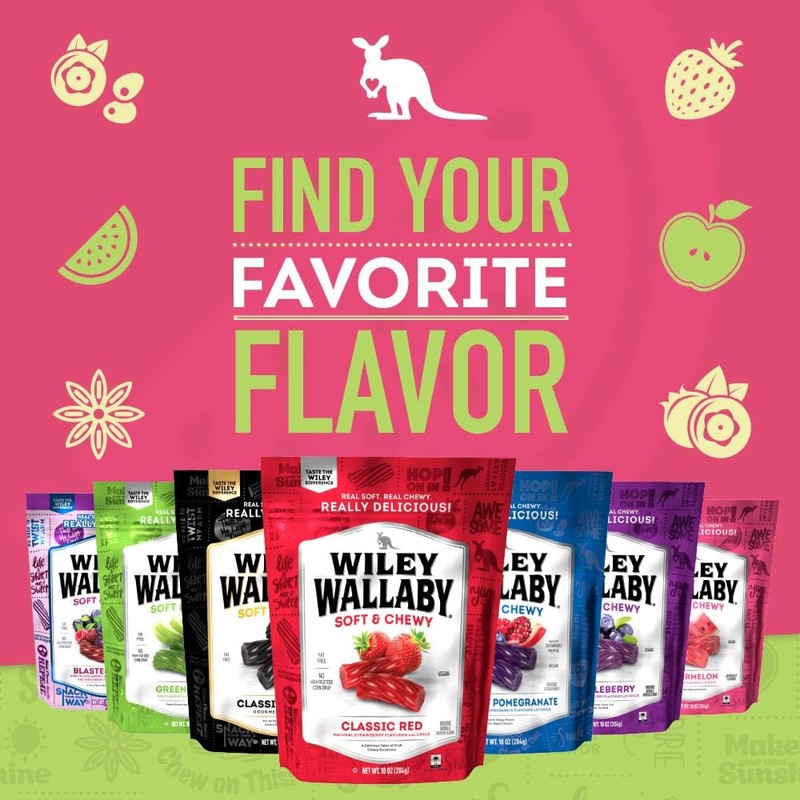 Wiley Wallaby Licorice 10 Ounce Classic Gourmet Soft & Chewy