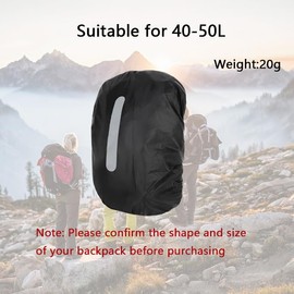 ZMD Waterproof Backpack Rain Cover, Backpack Rain Cover with Reflective Strip Rucksack Rain Cover Stay Dry Outdoor Backpack Pack Covers for Bicycling, Camping, Hiking, Traveling (15-50L)