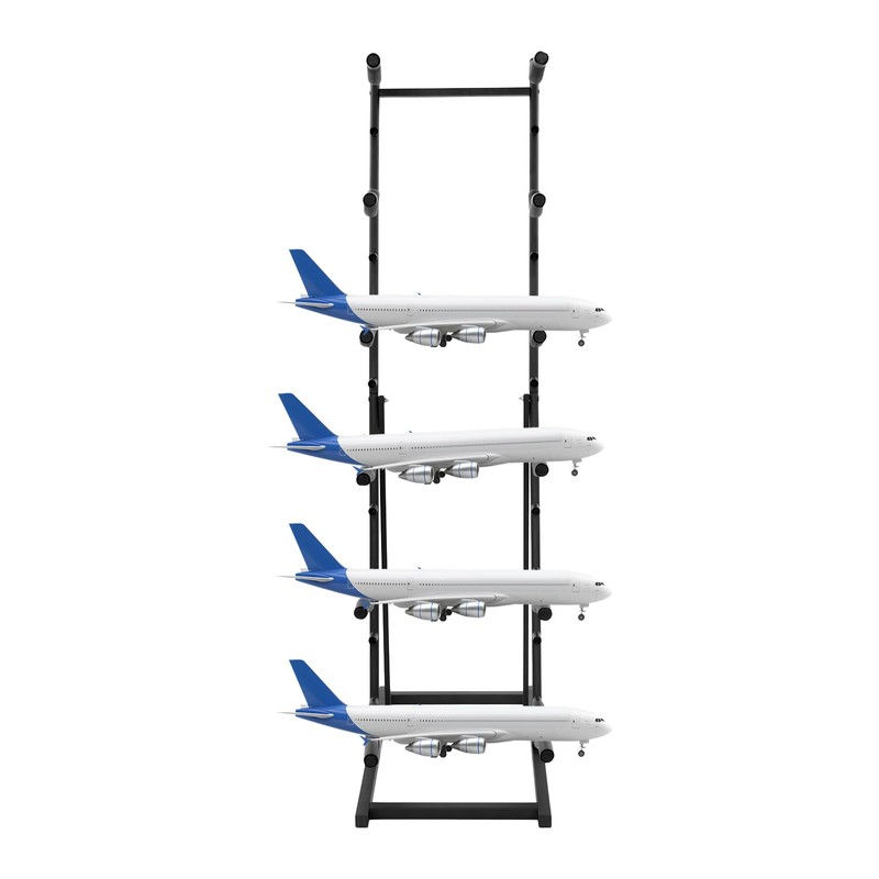 6 Tiers RC Airplanes Storage Rack Metal Model Aircraft Stand