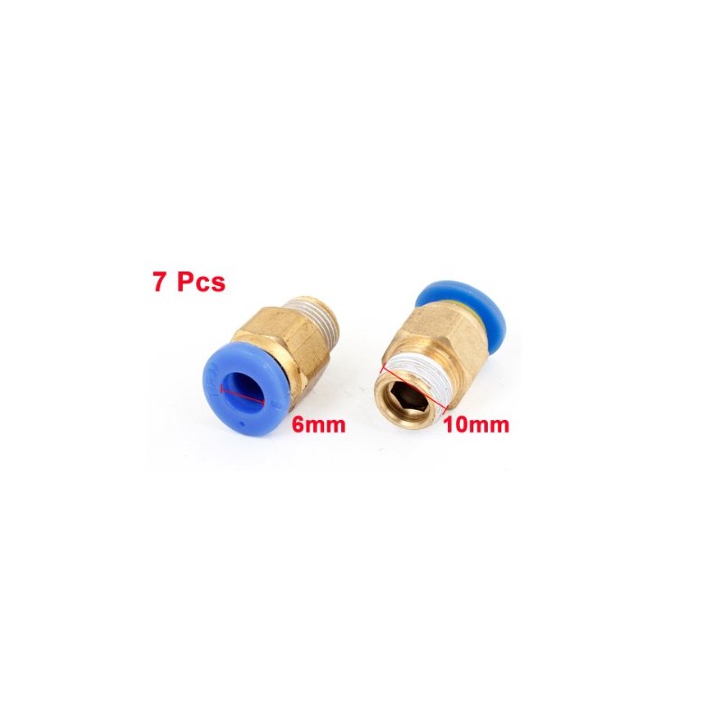uxcell 6mm Push in Male Threaded Quick Coupler Joint Air