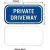 2-Pack Private Driveway,Yuntarda 12"X6" Heavy 0.40 Aluminum Rust Free Sign