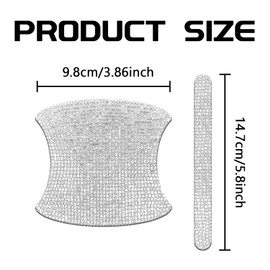 HHZL Bling Car Door Handle Protector, Anti Scratch Crystal Rhinestone Bling Stickers Car Accessories for Women, Glitter Diamond Bowl Auto Door Decals Decor, Universal Automotive Exterior Accessories
