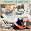 Portable Shower Caddy Tote – Collapsible Plastic Basket with Handles,