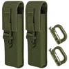 bvya 2 Pack Tactical Molle Flashlight Pouch Holster Case Belt