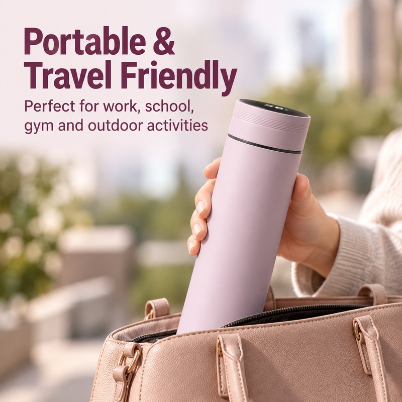 500ml Temperature Display Thermos Cup for Drinks – Stainless Steel