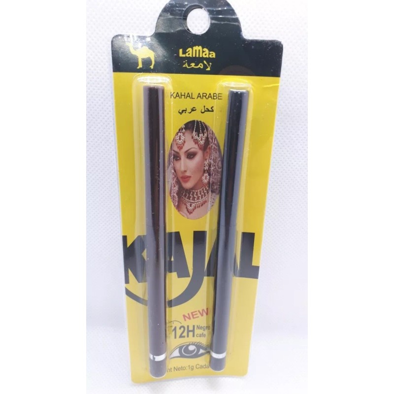 Lamaa 2 Delineadores Kajal Arabe Retractil Negro Y Café 12
