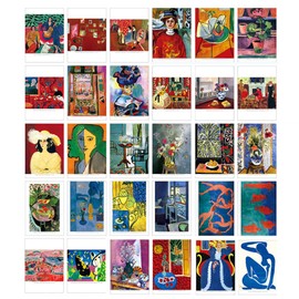 HOSTEESSCHOICE Beautiful Art Postcards set of 30 Henri Matisse Post card variety pack Famous Painting Scenery,4 x 6 Inches