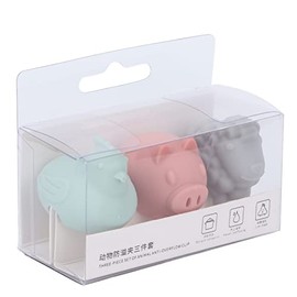 Olla de Cocina de Silicona de Dibujos Animados, 3 Piezas de Tapón de Cocina de Silicona con Forma de Animal Lindo, Clips de Elevación de Tapa de Olla de Silicona para Evitar el