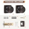 GOBEKOR Modern Passage Door Knob, 6 Pack Keyless Oil Rubbed