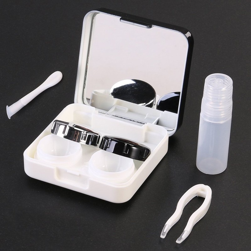 OFKPO Mini Lens Case Contact Lens Box Portable for Outdoor
