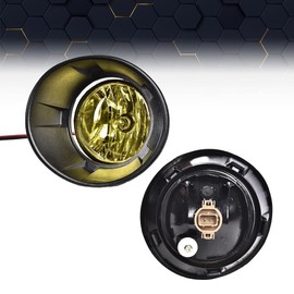 G-PLUS Front Fog Light Assembly Compatible With Chevy Camaro 2010-2013 Not Compatible on ZL1 Models or RS (RALLY SPORT) Models,Left & Right Fog Lamp Yellow Lens with harness