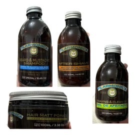 Kit De Barberia Shampoo, Gel Para Afeitar, Postshave & Cream