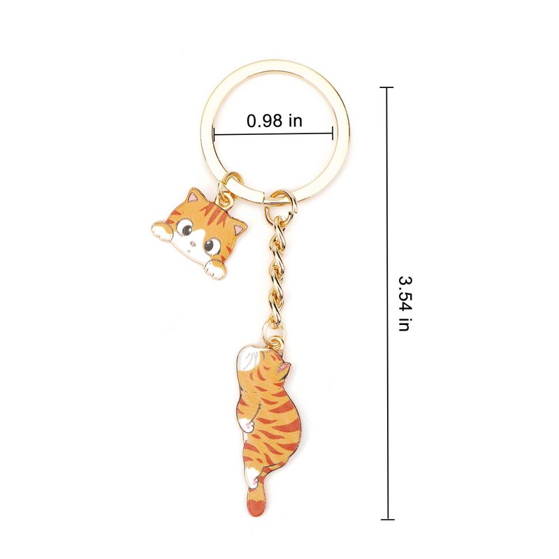 Tranbath Cute Cat Keychain for Women, Gifts for Good Friends,