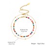 Hclian 2 PCS Natural Stone Beaded Anklets for Women Stainless