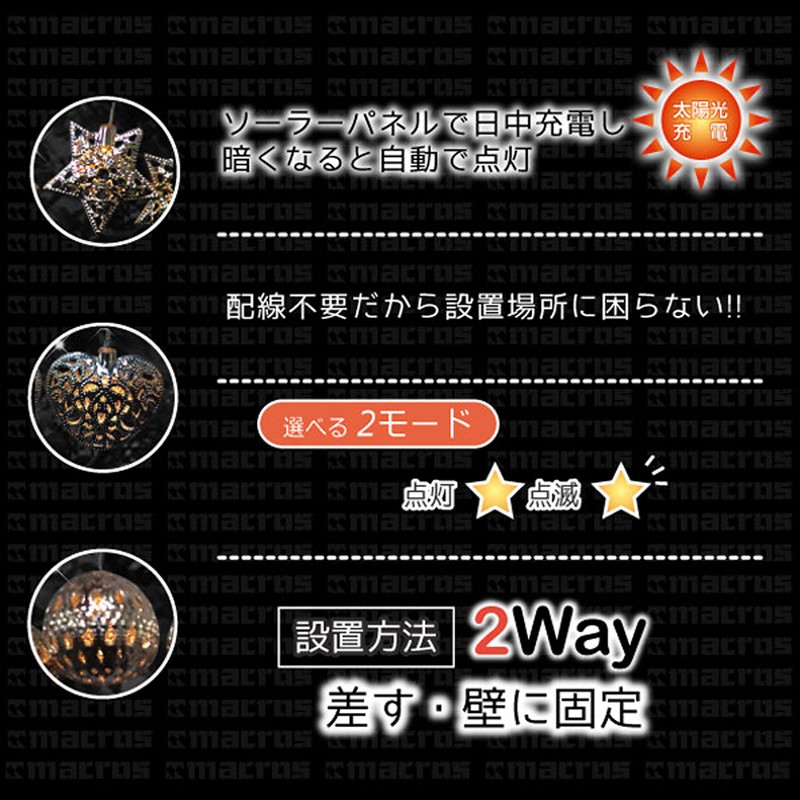 Solar Charging Outdoor Splashproof Illumination Decoration Metal