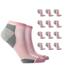 Doctor’s Choice Compression Socks, Low Cut Ankle Socks for Women, Moisture-Wicking, Arch Support, Cushioned Sole 12 Pair Pack Medium (Pink)