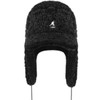 Kangol Faux Shearling Utility Flap Cap - Black/1SFM Black, One