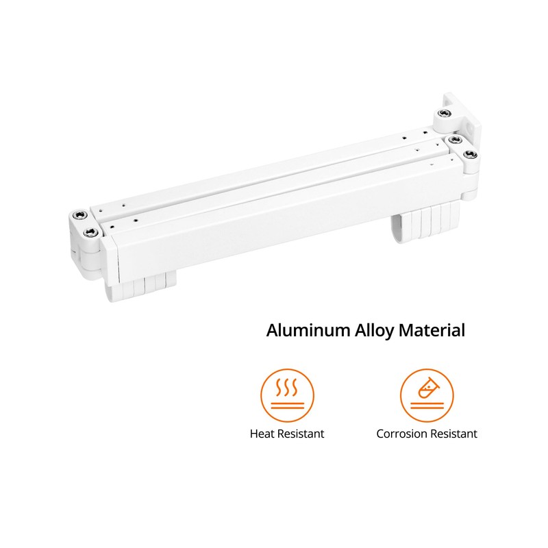 QWORK® Wall-Mounted Clothes Rack 120 cm Foldable Clothes Dryer Wall