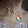 RUIAN 40pcs Rainbow Sun flower Pendants-Resin Charms for DIY Jewelry