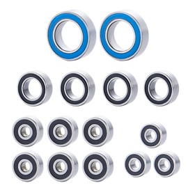 BRKRC 15Pcs Wheel Hub Axle Steel Sealed Ball Bearing Kit for Kyosho Mini-Z MA020 1/28 Sport RC Car Upgrade Parts
