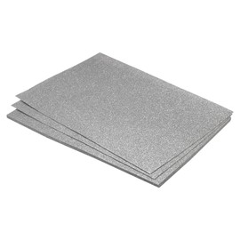 PATIKIL Soft Felt Sheets Glitter Fiber Craft Sheets Silver Tone 11.8 Inch x 7.8 Inch for DIY Hobby Decorate Pack of 6