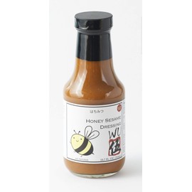 Wu Japanese Ginger Dressing - ALL NATURAL - NO PRESERVATIVES - GLUTEN FREE - MADE WITH POWERFOODS - SALAD DRESSING - 10.7 FL OZ (Honey Sesame Ginger, 2 Bottles)