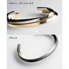 TAVARAT] Cuff Bracelet for men bangle brass twisted L-size (silver)