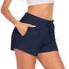 Ekouaer Pantalones cortos de pijama para mujer, Azul marino, L(EYY005839_NB_L)
