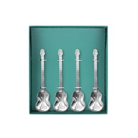 SHIDOW Guitar Spoon, Coffee Spoons, Creative Cute Spoons, Stainless Steel Teaspoons, Ice-Cream Stirring Spoon (silver)
