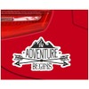 Samunshi® Adventure Begins Lettering Sticker Car Sticker Windscreen Sticker Motorcycle
