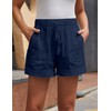 Pantalones cortos de ajuste holgado con cordón y cintura elástica