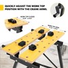 DNA MOTORING Adjustable Workbench - Portable Foldable Multi-Purpose, with Measuring