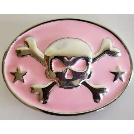 Unbranded Pink Pirate Crossbones Belt Buckle