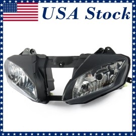 ZXMT Black Front Headlight Headlamp Assembly Fit For Yamaha YZF R6 YZFR6 2008-2016