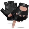 GSG Mens Fingerless Leather Gloves Driving Cycling Motorcycle Half Gloves
