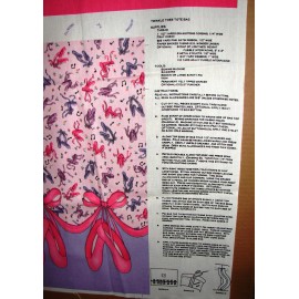 Fabric Traditions Twinkle Toes Ballet Shoes Tote Bag Panel ~ New