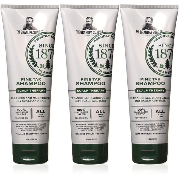 Grandpa's Pine Tar Shampoo, 8 Ounce - 3 pack |