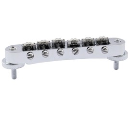 Musiclily Pro 10.4mm Roller Saddle ABR Tune-O-Matic Bridge with M4 Post for Les Paul Style Electric Guitar,Chrome